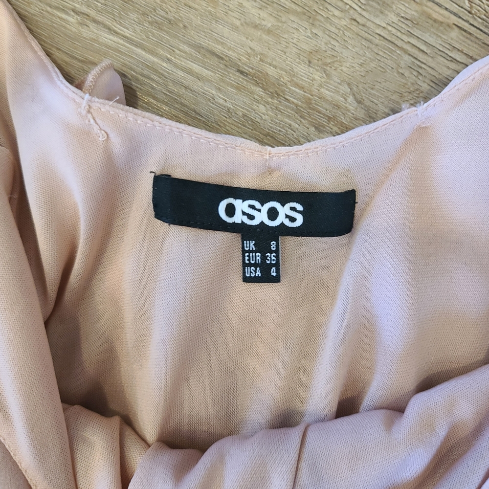 ASOS Blush Pink Ruffle Mini Dress - Picture 5 of 9